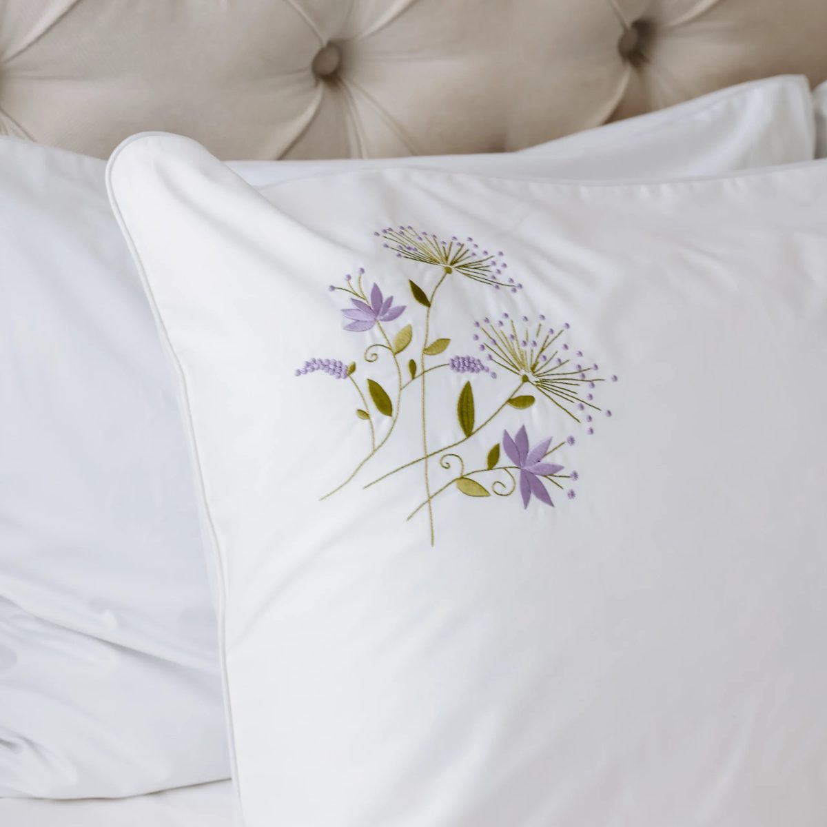 Set 2 fețe de pernă – broderie Păpădie